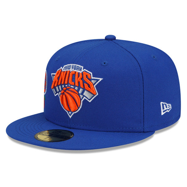 New York Knicks New Era NBA Exclusive CLUSTER 59Fifty Fitted Hat - Royal/Gray Bottom
