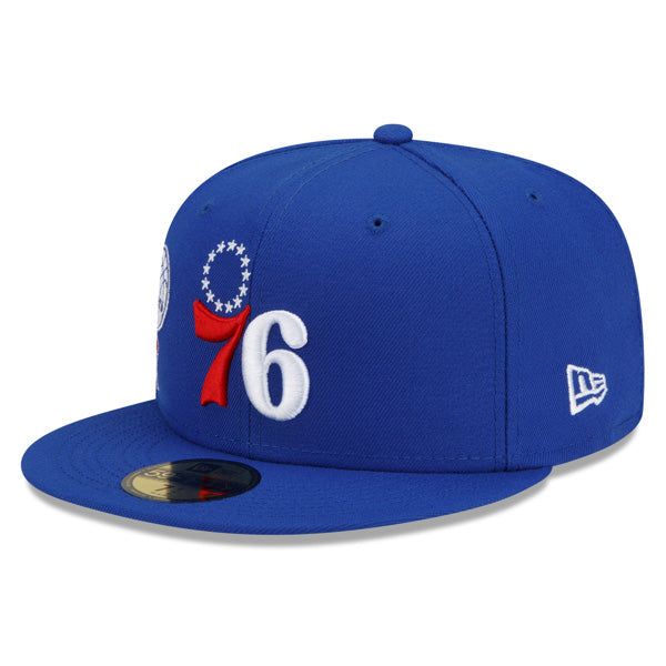 Philadelphia 76ers New Era NBA Exclusive CLUSTER 59Fifty Fitted Hat - Royal/Gray Bottom