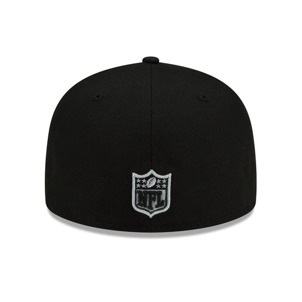 Las Vegas Raiders New Era NFL Exclusive CLUSTER 59Fifty Fitted Hat - Black/Gray Bottom