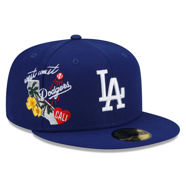 Los Angeles Dodgers New Era MLB Exclusive CLUSTER 59Fifty Fitted Hat - Royal/Gray Bottom