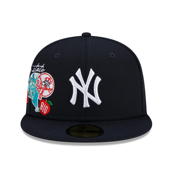 New York Yankees New Era MLB Exclusive CLUSTER 59Fifty Fitted Hat - Navy/Gray Bottom