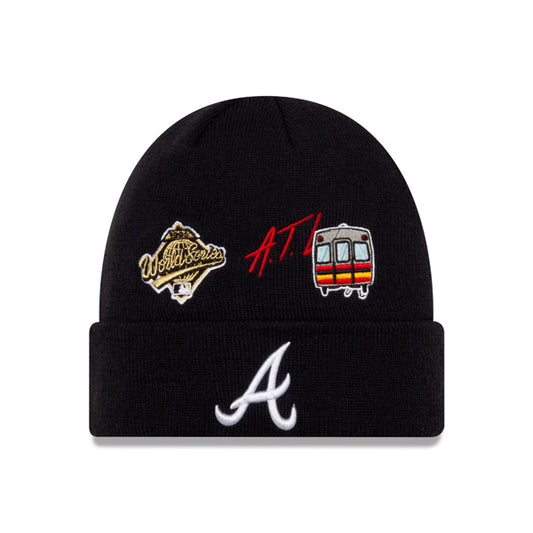 Atlanta Braves New Era WORLD SERIES CITY TRANSIT Cuffed Knit MLB Hat - Navy