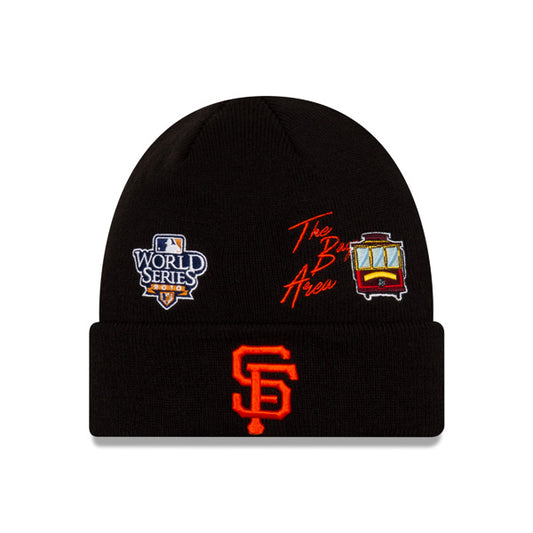 San Francisco Giants New Era WORLD SERIES CITY TRANSIT Cuffed Knit MLB Hat - Black