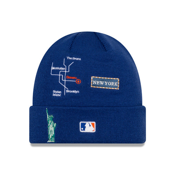 New York Mets New Era WORLD SERIES CITY TRANSIT Cuffed Knit MLB Hat - Royal