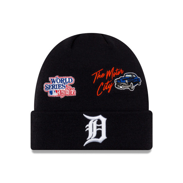 Detroit Tigers New Era WORLD SERIES CITY TRANSIT Cuffed Knit MLB Hat - Navy