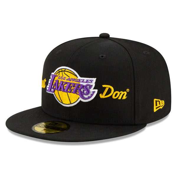 Los Angeles Lakers JUST DON Exclusive New Era 59Fifty Fitted NBA Hat - Black/Gray UV