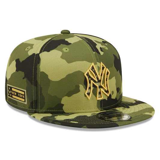 New York Yankees New Era 2022 Armed Forces Day 9FIFTY Snapback Adjustable Hat - Camo