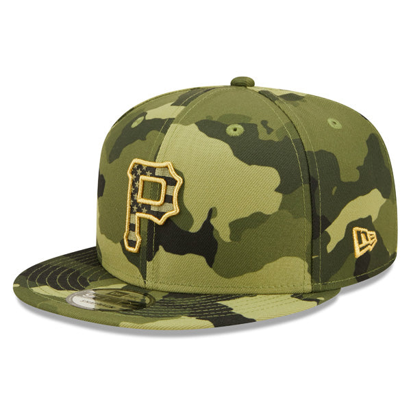 Pittsburgh Pirates New Era 2022 Armed Forces Day 9FIFTY Snapback Adjustable Hat - Camo