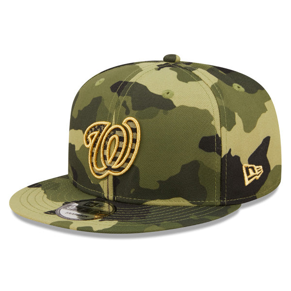 Washington Nationals New Era 2022 Armed Forces Day 9FIFTY Snapback Adjustable Hat - Camo