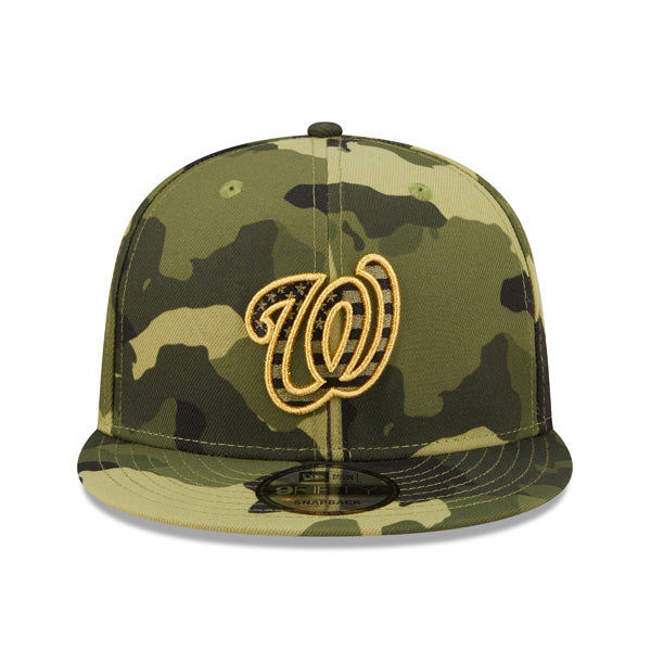 Washington Nationals New Era 2022 Armed Forces Day 9FIFTY Snapback Adjustable Hat - Camo