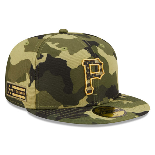 Pittsburgh Pirates New Era 2022 Armed Forces Day On-Field 59FIFTY Fitted Hat - Camo