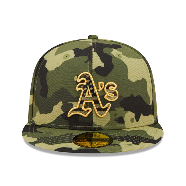 Oakland Athletics New Era 2022 Armed Forces Day On-Field 59FIFTY Fitted Hat - Camo
