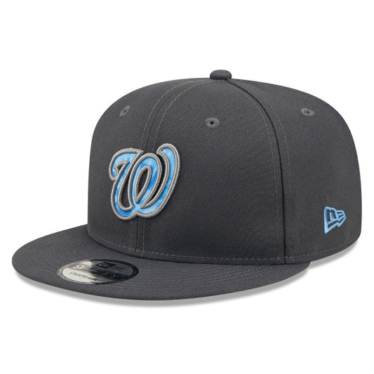 Washington Nationals New Era 2022 FATHER'S DAY 9FIFTY Snapback Adjustable Hat - Graphite/Sky