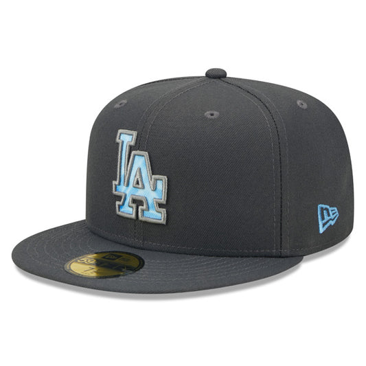 Los Angeles Dodgers New Era 2022 FATHER'S DAY On-Field 59FIFTY Fitted Hat - Graphite/Sky