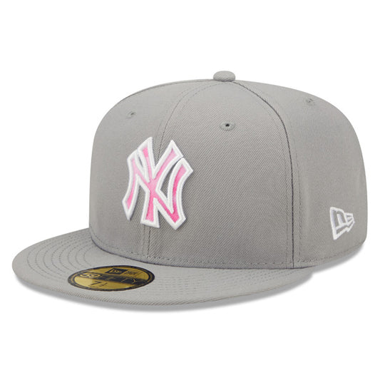 New York Yankees New Era 2022 Mother's Day On-Field 59FIFTY Fitted Hat - Gray/Pink