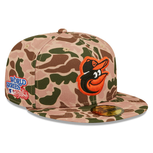 Baltimore Orioles New Era 1983 World Series DUCK CAMO 59Fifty Fitted Hat - Camo Deluxe