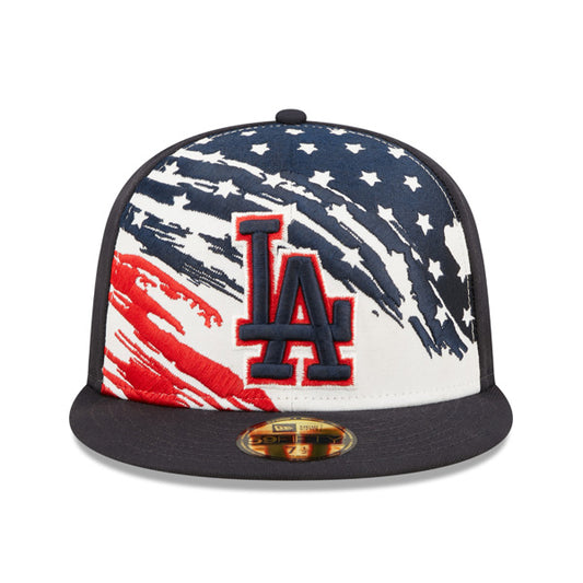 Los Angeles Dodgers New Era 4TH OF JULY On-Field 59FIFTY Fitted Hat - Navy