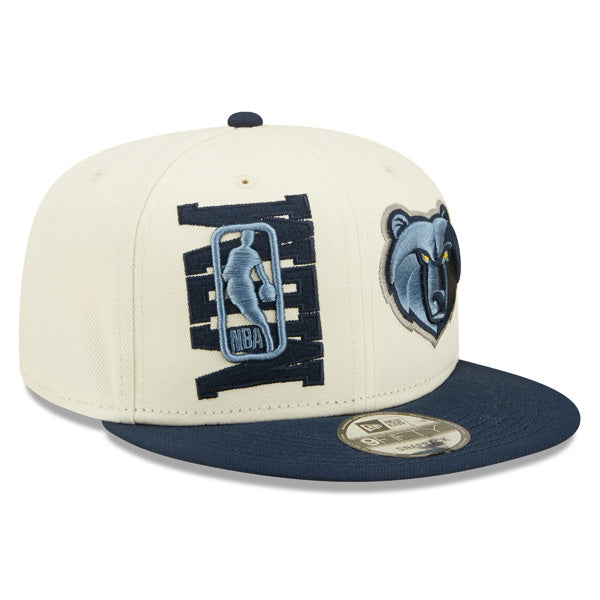 Memphis Grizzlies New Era 2022 NBA Draft 9FIFTY Snapback Adjustable Hat - Cream/Navy