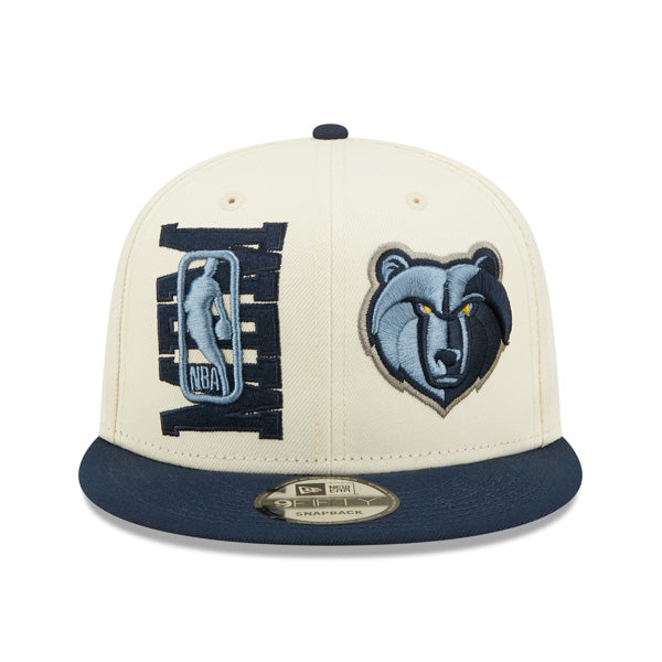 Memphis Grizzlies New Era 2022 NBA Draft 9FIFTY Snapback Adjustable Hat - Cream/Navy