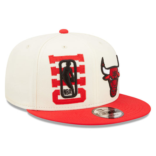 Chicago Bulls New Era 2022 NBA Draft 9FIFTY Snapback Adjustable Hat - Cream/Red