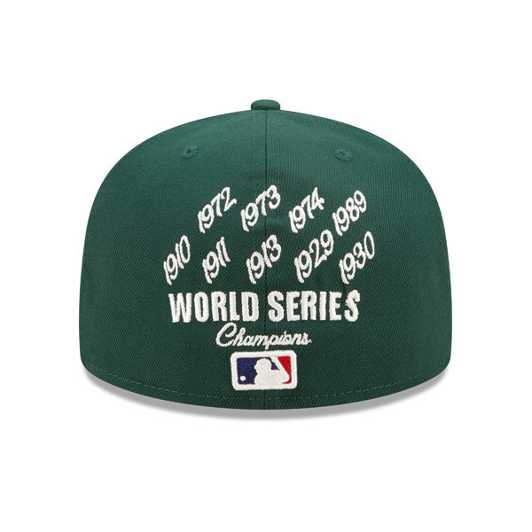 Oakland Athletics 9-Time Champions CROWN CHAMPS Exclusive New Era 59Fifty Fitted Hat - Green