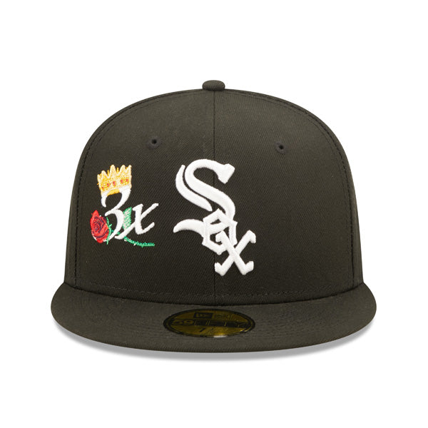 Chicago White Sox 3-Time Champions CROWN CHAMPS Exclusive New Era 59Fifty Fitted Hat - Black