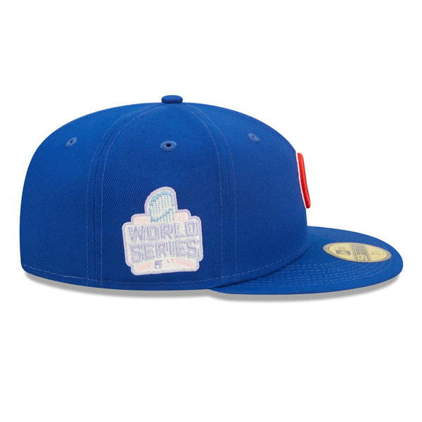 Chicago Cubs 2010 World Series New Era POP-ALOT 59Fifty Fitted Hat - Royal/Pink Bottom