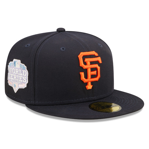 San Francisco Giants 2012 WORLD SERIES New Era POP-ALOT 59Fifty Fitted Hat - Navy/Pink Bottom