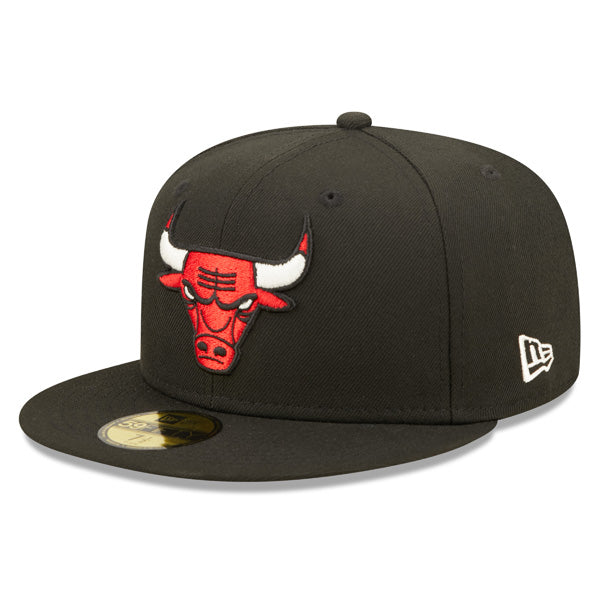 Chicago Bulls 6-TIME NBA CHAMPIONS Exclusive New Era 59Fifty Fitted Hat - Black/Pink Bottom