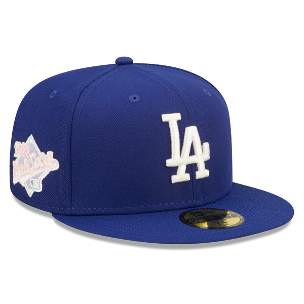 Los Angeles Dodgers 1988 WORLD SERIES New Era POP-ALOT 59Fifty Fitted Hat - Royal/Pink Bottom