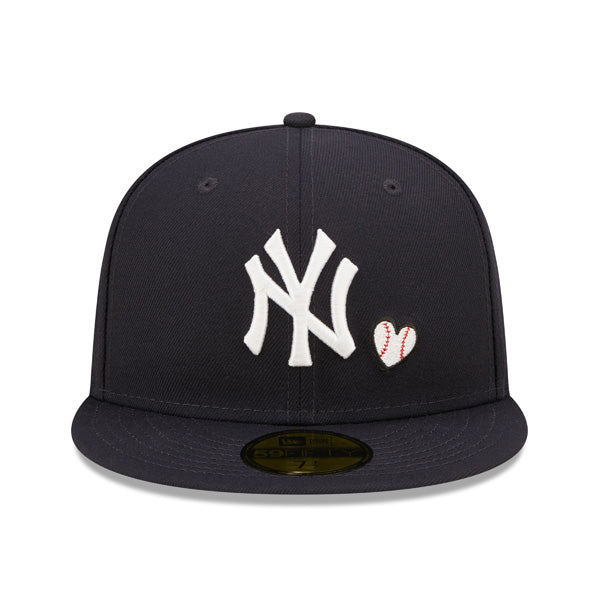 New York Yankees 1996 WORLD SERIES Exclusive TEAM HEARTS New Era Fitted 59Fifty MLB Hat -Navy