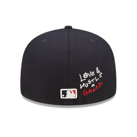 Boston Red Sox 2004 WORLD SERIES Exclusive TEAM HEARTS New Era Fitted 59Fifty MLB Hat -Navy