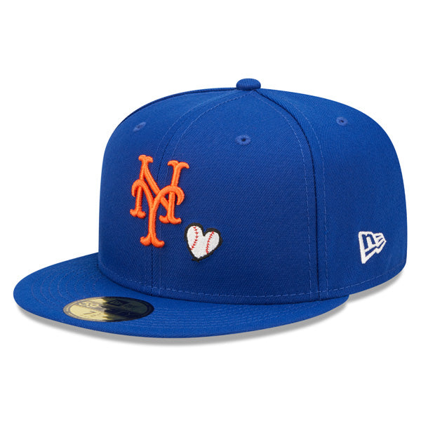 New York Mets 1986 WORLD SERIES Exclusive TEAM HEARTS New Era Fitted 59Fifty MLB Hat - Royal