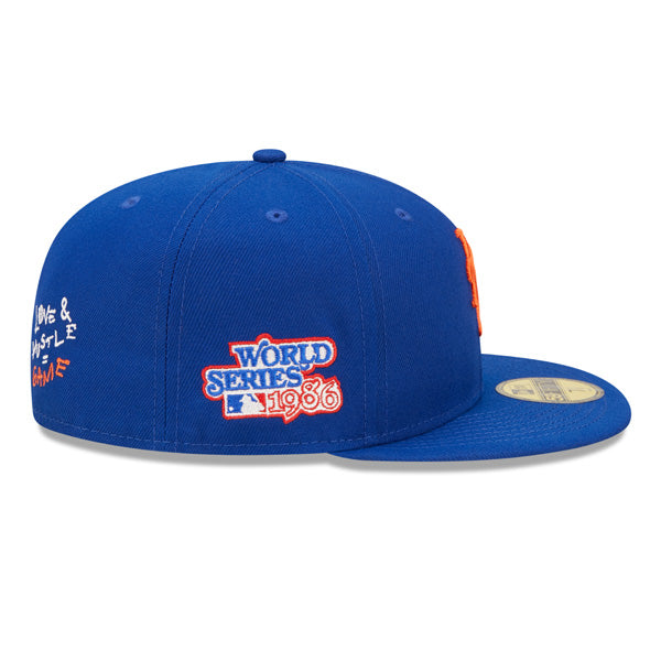 New York Mets 1986 WORLD SERIES Exclusive TEAM HEARTS New Era Fitted 59Fifty MLB Hat - Royal