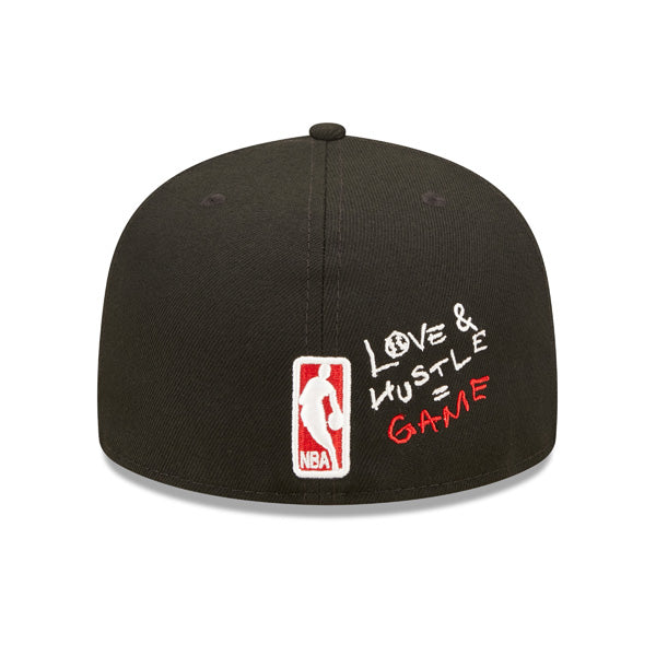 Chicago Bulls TEAM HEARTS Exclusive New Era Fitted 59Fifty NBA Hat - Black