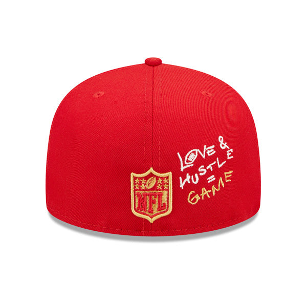 San Francisco 49ers Exclusive SUPER BOWL XXIV Exclusive TEAM HEARTS New Era Fitted 59Fifty NFL Hat - Red