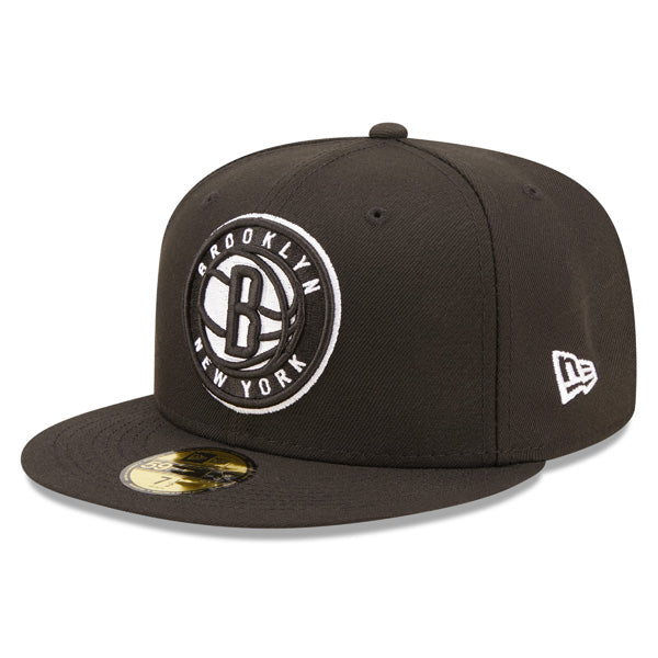 Brooklyn Nets New Era Exclusive CLOUD ICON 59Fifty Fitted Hat - Black
