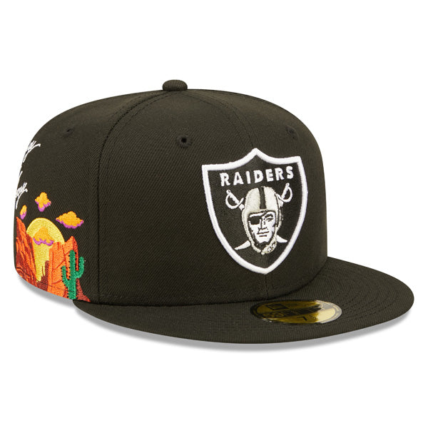 Las Vegas Raiders New Era Exclusive CLOUD ICON 59Fifty Fitted Hat - Black