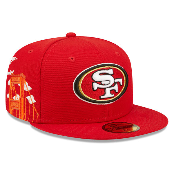 San Francisco 49ers New Era Exclusive CLOUD ICON 59Fifty Fitted Hat - Red