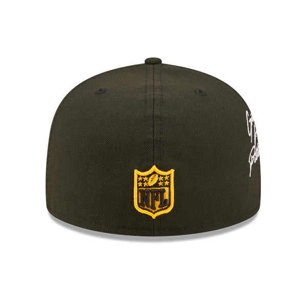 Pittsburgh Steelers New Era Exclusive CLOUD ICON 59Fifty Fitted Hat - Black