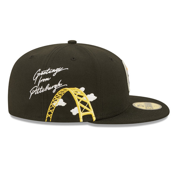 Pittsburgh Steelers New Era Exclusive CLOUD ICON 59Fifty Fitted Hat - Black