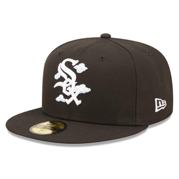 Chicago White Sox 2005 World Series New Era Exclusive COMIC CLOUD 59Fifty Fitted Hat - Black/Sky Bottom