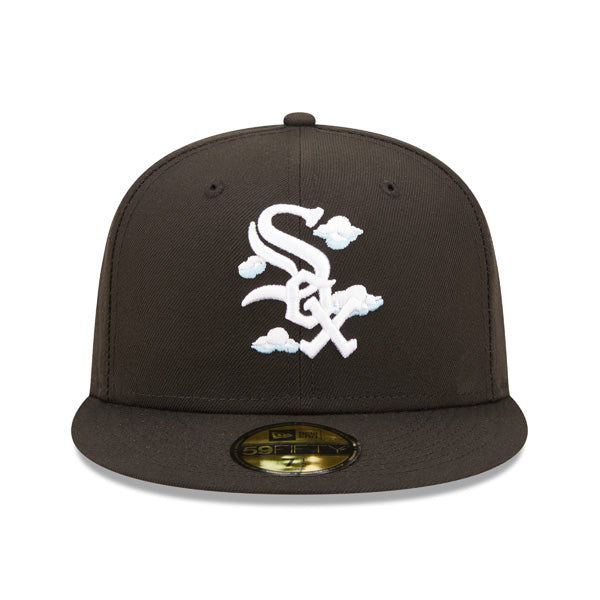 Chicago White Sox 2005 World Series New Era Exclusive COMIC CLOUD 59Fifty Fitted Hat - Black/Sky Bottom