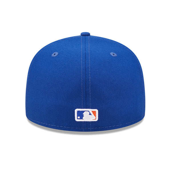 New York Mets 1986 World Series New Era Exclusive COMIC CLOUD 59Fifty Fitted Hat - Royal/Sky Bottom