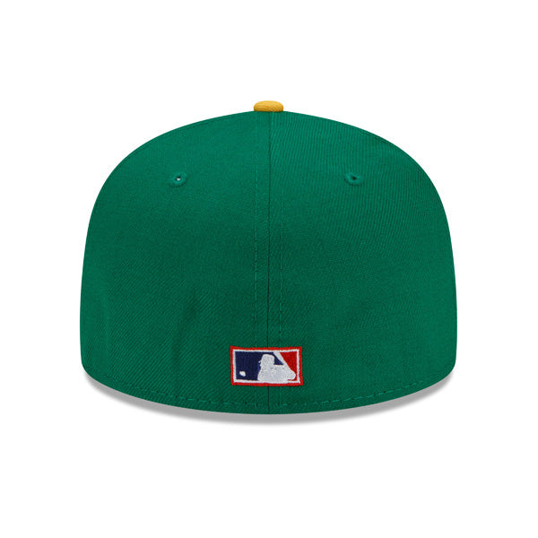 Oakland Athletics 1973 WORLD SERIES Exclusive New Era 59Fifty Fitted Hat - Green/Yellow/Green Bottom