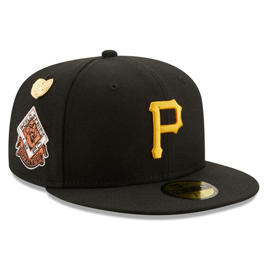 Pittsburgh Pirates 1960 WORLD SERIES Exclusive New Era 59Fifty Fitted Hat - Black/Green Bottom