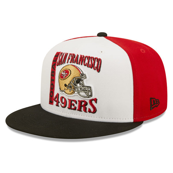 San Francisco 49ers New Era HELMET HIT 9Fifty Snapback NFL Hat – White/Red/Black