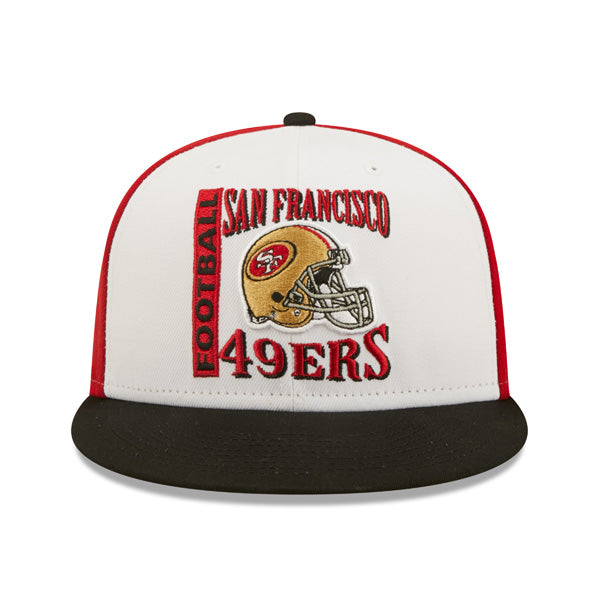 San Francisco 49ers New Era HELMET HIT 9Fifty Snapback NFL Hat – White/Red/Black