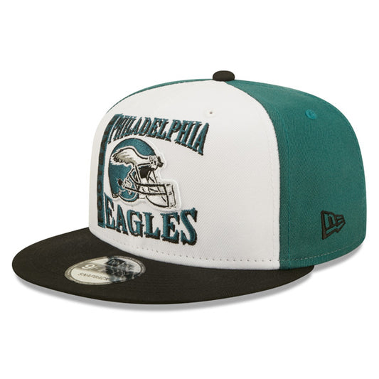 Philadelphia Eagles New Era HELMET HIT 9Fifty Snapback NFL Hat – White/Green/Black