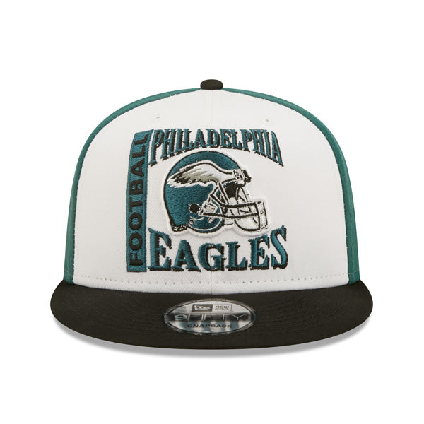 Philadelphia Eagles New Era HELMET HIT 9Fifty Snapback NFL Hat – White/Green/Black